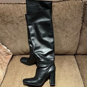 Zara Leather knee high boots